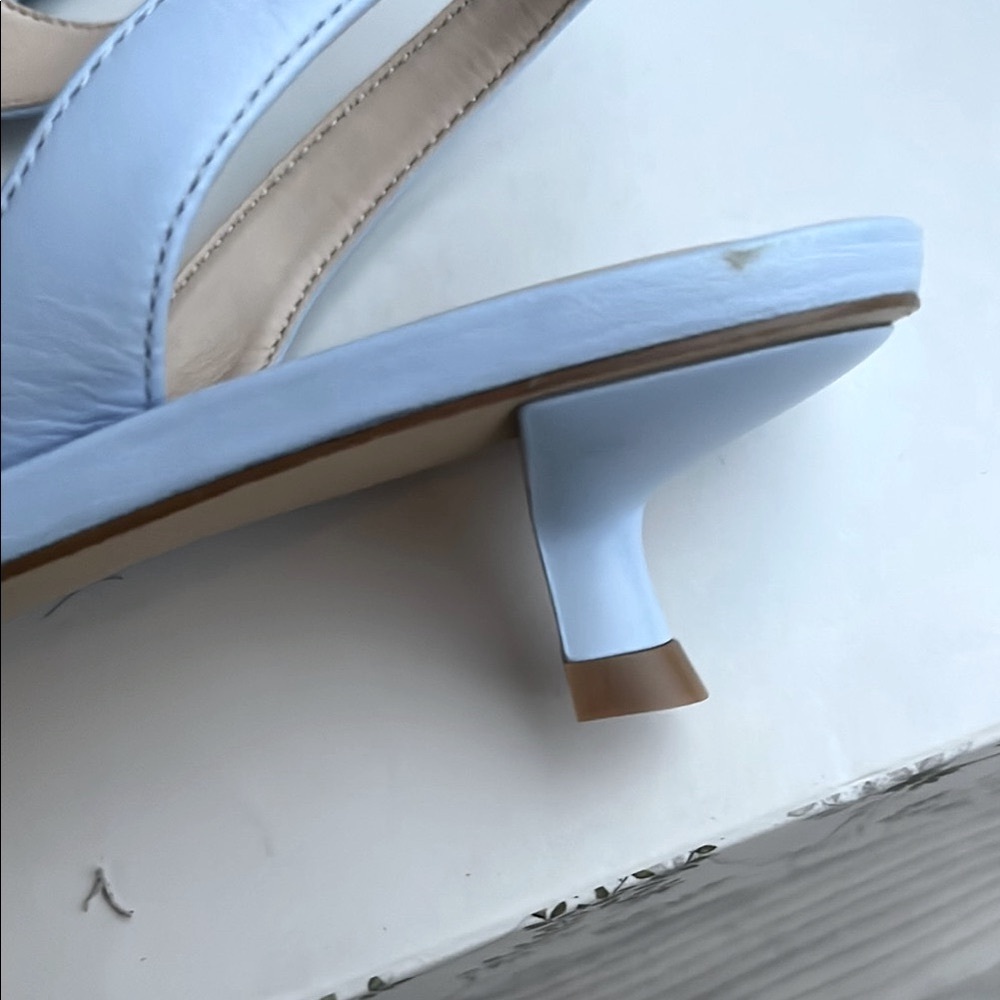 Maeve Light Blue Slingback Heels - Picture 12 of 13